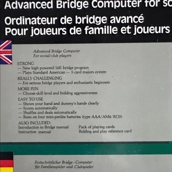 Saitek Pro Bridge 200 Advanced Bridge Computer - Picture 5 of 5